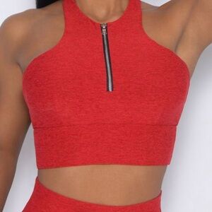 Bombshell edgy zip bra